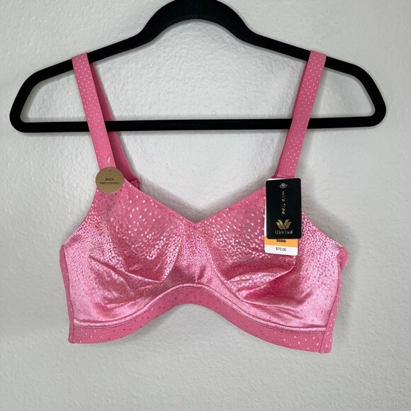 Wacoal Womens Pink Wirefree Bra US 36DD Back Appeal 852303 - Picture 2 of 6